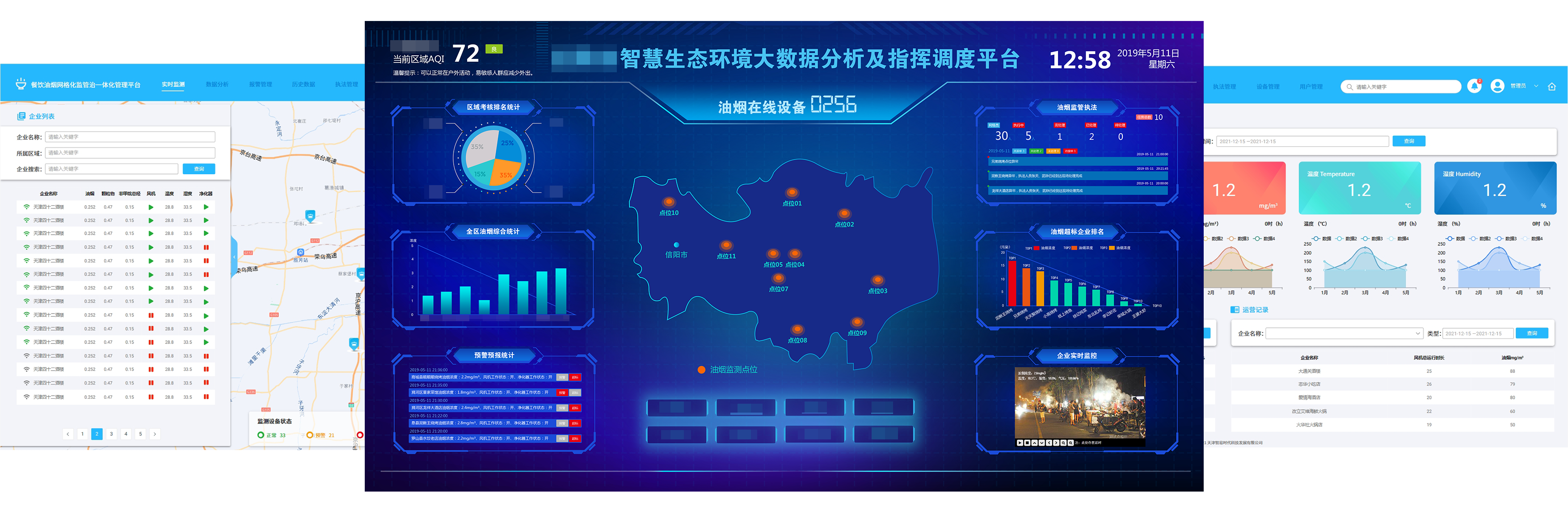 油煙在線(xiàn)監(jiān)測(cè)系統(tǒng)平臺(tái)